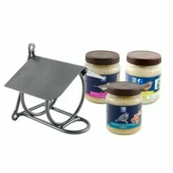 Starter-Set Mit Erdnussbutterglas-Halter „Wicklow“ Und 3 Gläsern Erdnussbutter